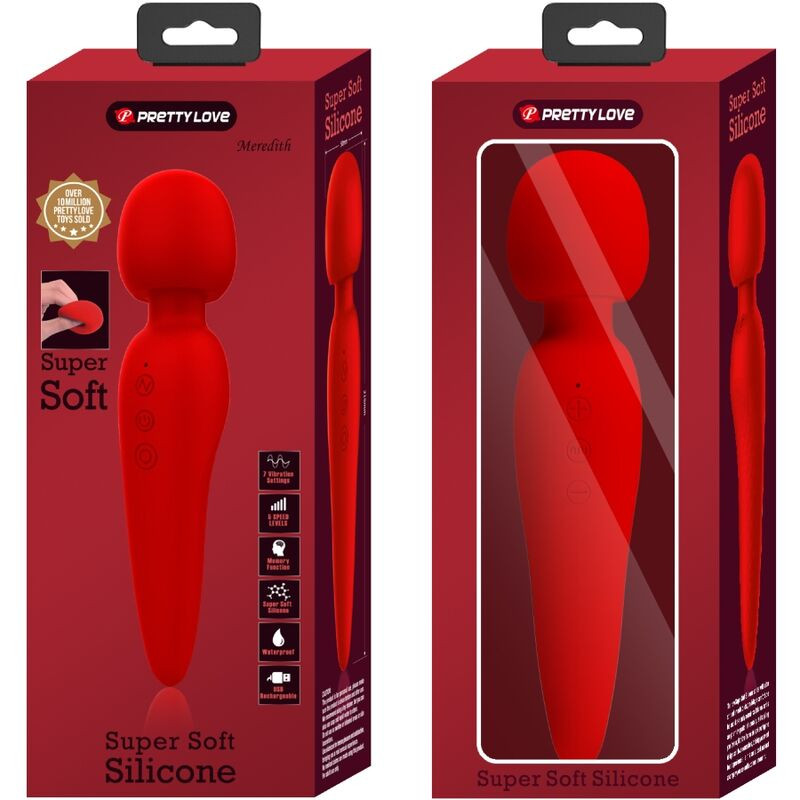 PRETTY LOVE - MEREDITH MASSAGER 12 VIBRATION MODES RED 8 