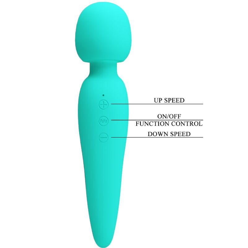 PRETTY LOVE - MEREDITH MASSAGER 12 VIBRATION MODES AQUA GREEN 6 