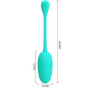 PRETTY LOVE - KNUCKER WATER GREEN RECHARGEABLE VIBRATING EGG 5 