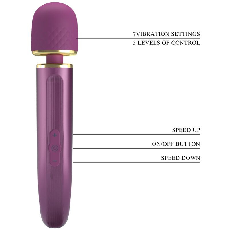 PRETTY LOVE - MASSAGER 7 VIBRATIONSMODI LILA 7 