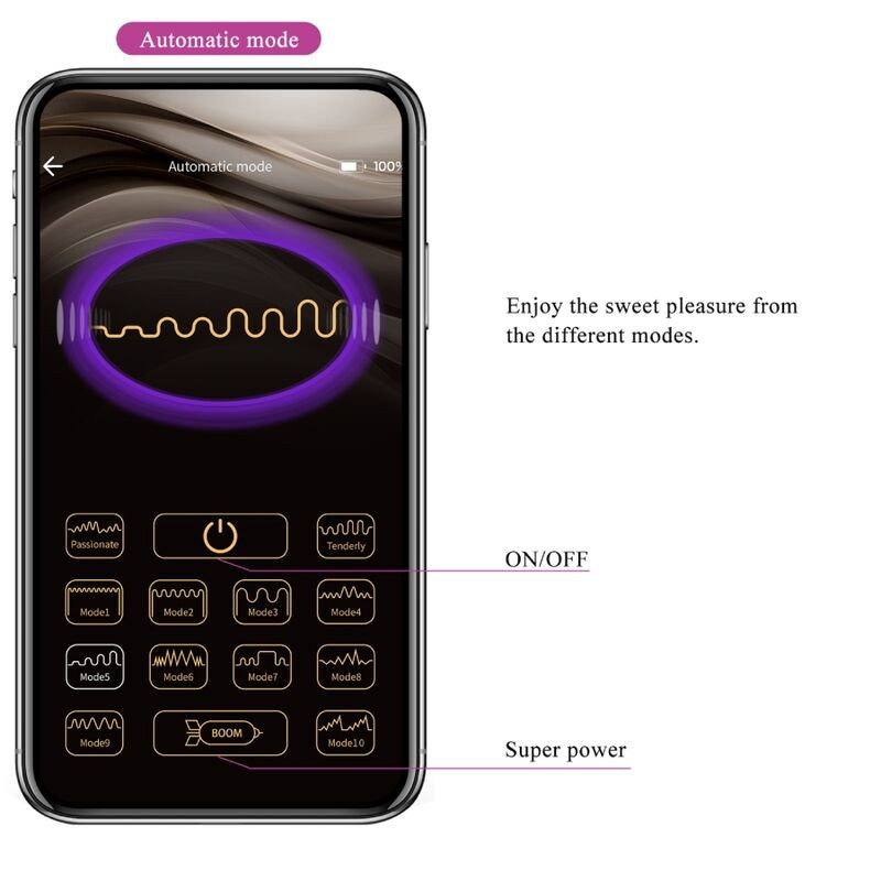 PRETTY LOVE - JAYLEEN VIBRATOR MIT APP-FERNBEDIENUNG LILA 16 