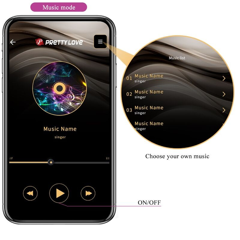 PRETTY LOVE - CATALINA VIBRATOR APP FERNBEDIENUNG LILA 15 