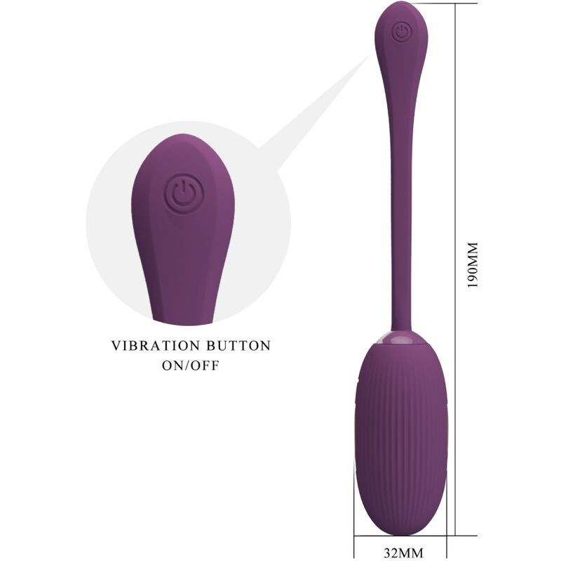 PRETTY LOVE - DOREEN PURPLE RECHARGEABLE VIBRATING EGG 4 