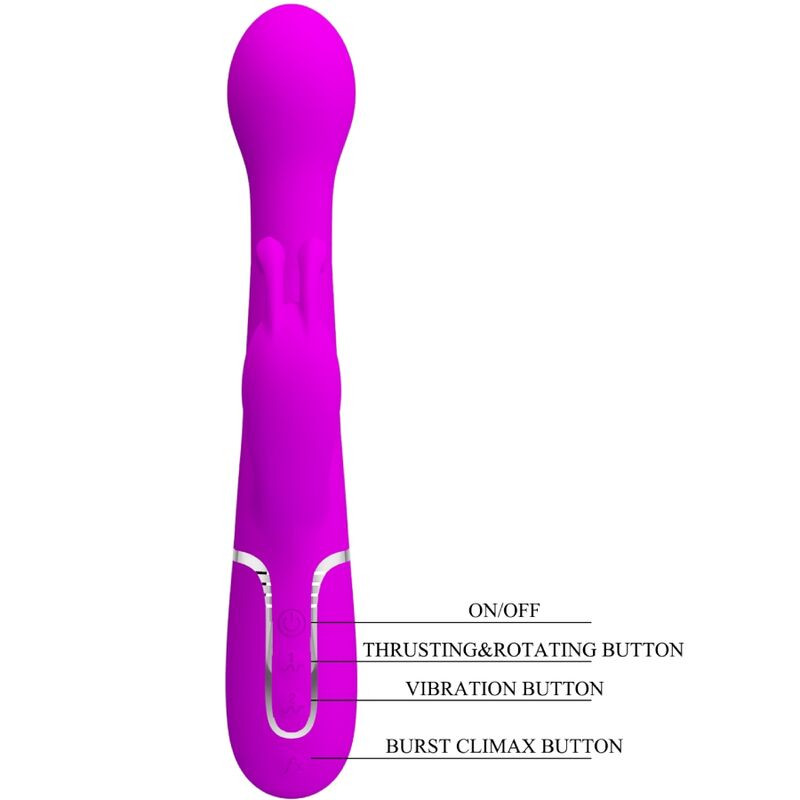 PRETTY LOVE - DEJON RABBIT VIBRATOR 3 IN 1 MULTIFUNKTIONSVIOLETT 8 