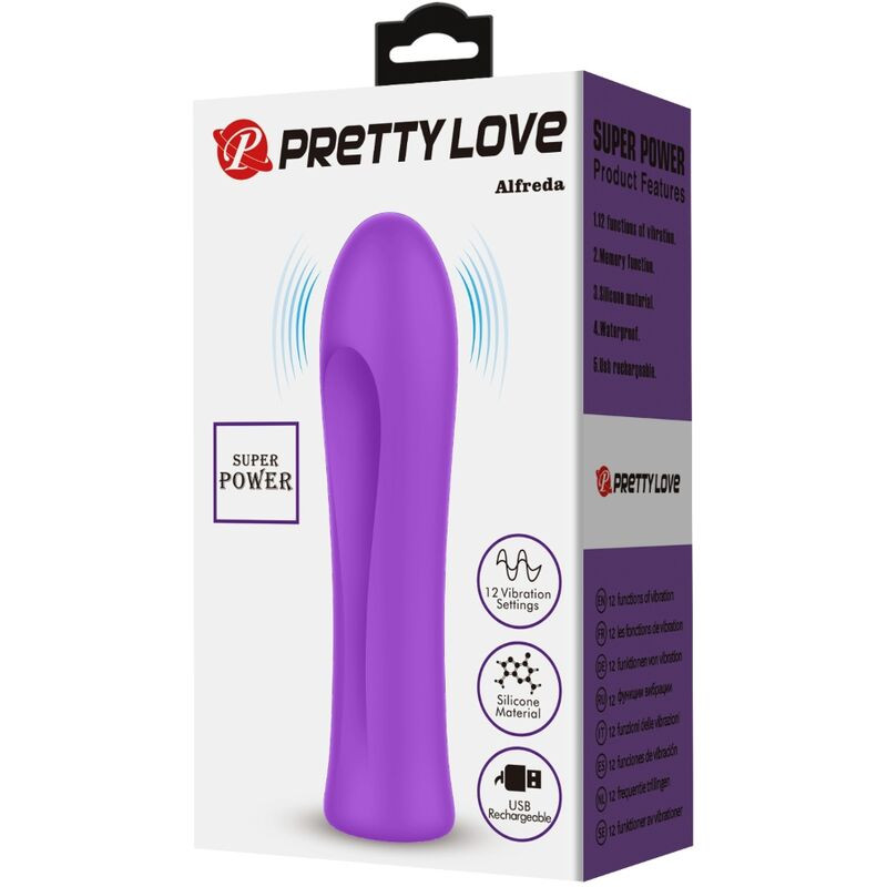 PRETTY LOVE - ALFREDA SUPER POWER VIBRATOR AQUA PURPLE 7 