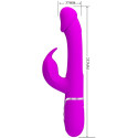 PRETTY LOVE - KAMPAS RABBIT 3 IN 1 MULTIFUNCTION VIBRATOR WITH TONGUE FUCHSIA 6 