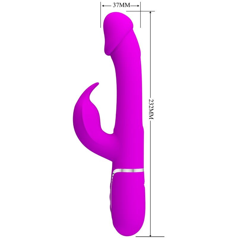 PRETTY LOVE - DEJON RABBIT VIBRATOR 3 IN 1 MULTIFUNKTIONS FUCSIA 6 