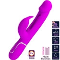 PRETTY LOVE - KAMPAS RABBIT 3 IN 1 MULTIFUNCTION VIBRATOR WITH TONGUE FUCHSIA 9 