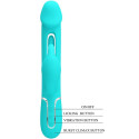 PRETTY LOVE - VIBRATEUR DEJON RABBIT 3 EN 1 MULTIFONCTION VERT AQUA 7 