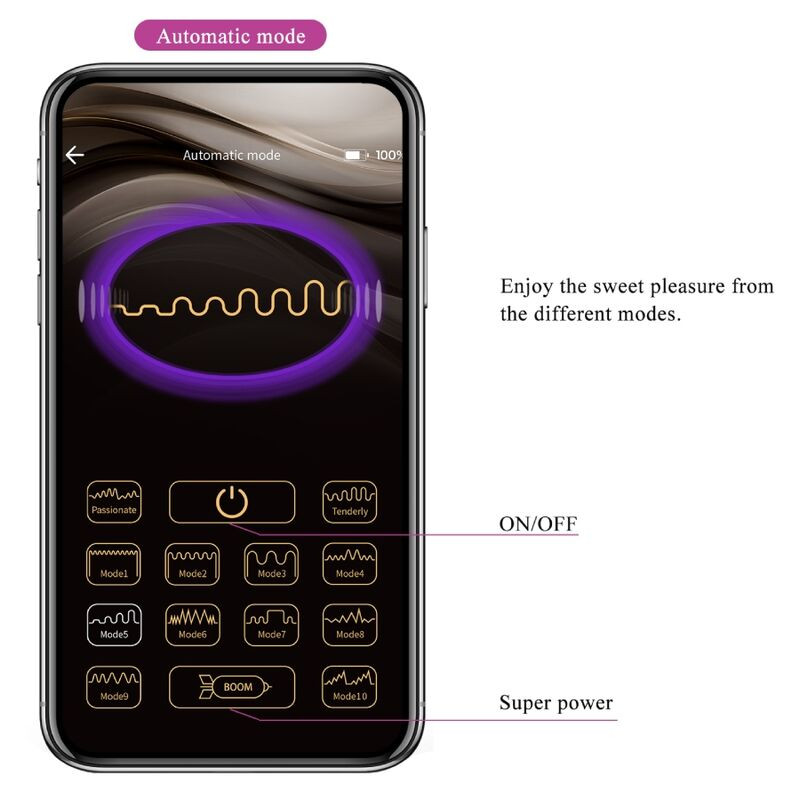 PRETTY LOVE - BAIRD G-SPOT 12 VIBRATIONS RECHARGEABLE LILA APP 11 