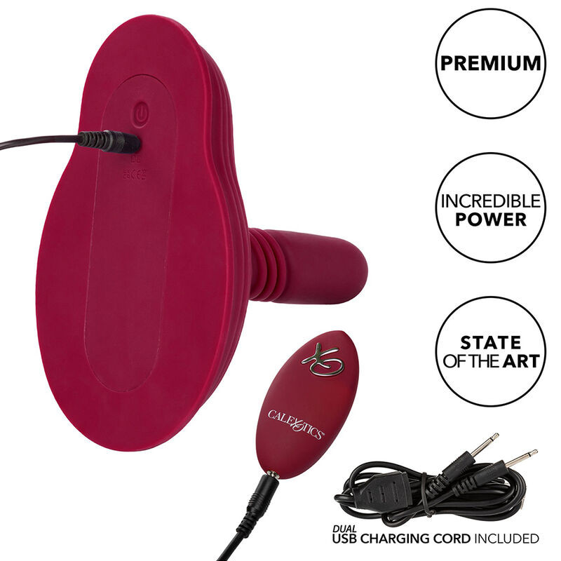 CALEXOTICS - RIDER MASSAGER DOUBLE MOTEUR TÉLÉCOMMANDE ROUGE 13 