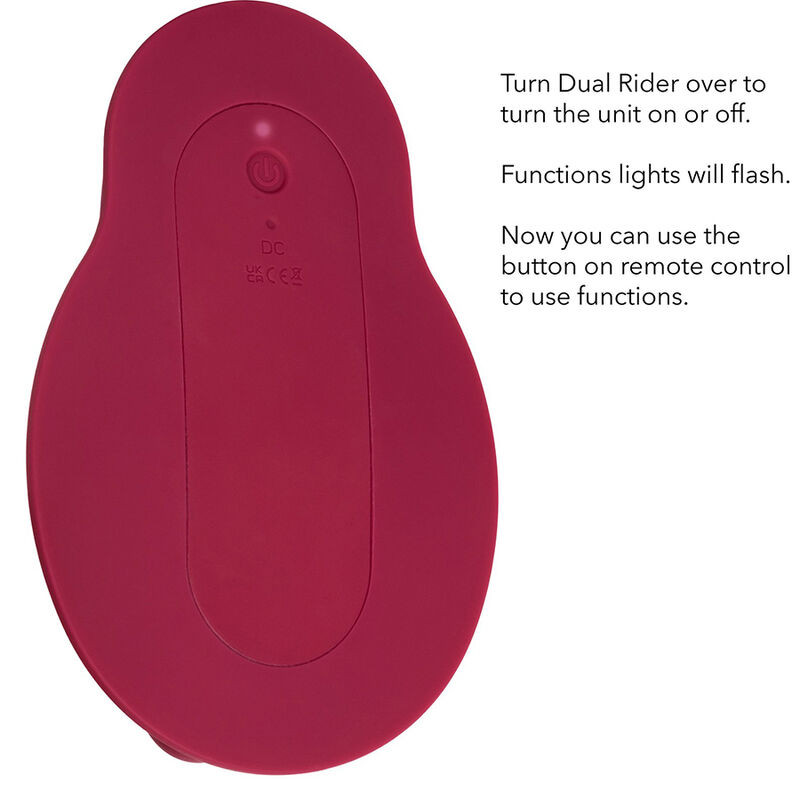 CALEXOTICS - RIDER MASSAGER DOUBLE MOTOR REMOTE CONTROL RED 14 