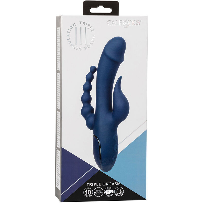 CALEXOTICS - VIBRATEUR TRIPLE ORGASME BLEU 10 