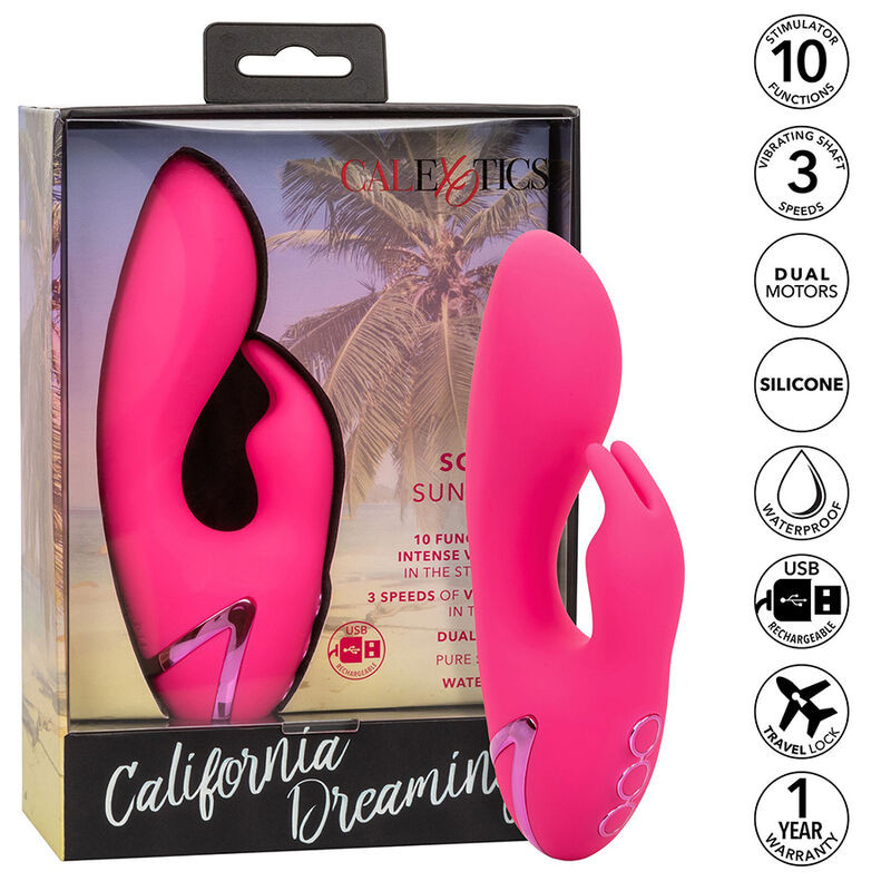 CALEXOTICS - DONC. VIBRATEUR CAL SUNSHINE RABBIT FUCHSIA PAR CALIFORNIA DREAMING 1 