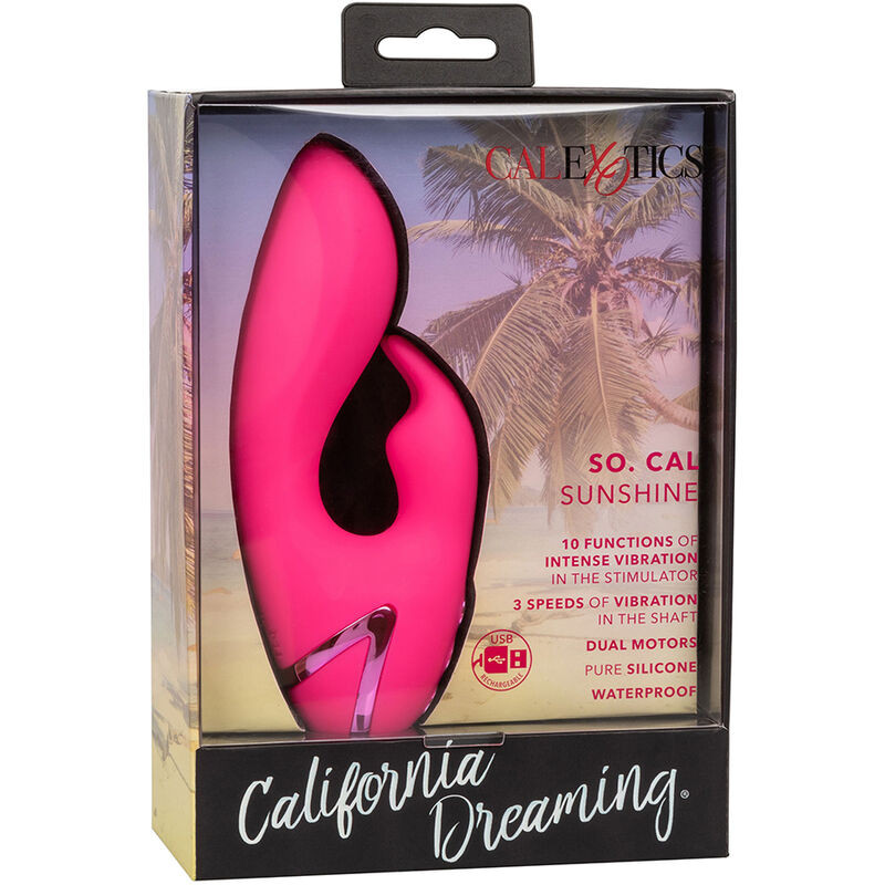 CALEXOTICS - DONC. VIBRATEUR CAL SUNSHINE RABBIT FUCHSIA PAR CALIFORNIA DREAMING 12 