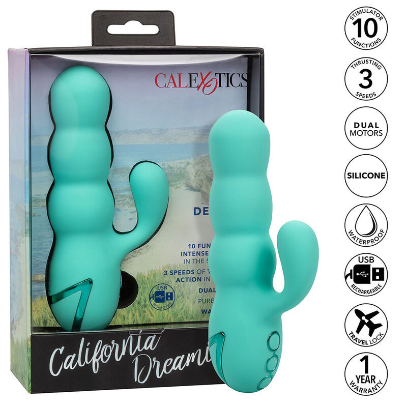 CALEXOTICS - VIBRATORE DEL MAR DIVA RABBIR AQUA GREEN DI CALIFORNIA DREAMING 1 