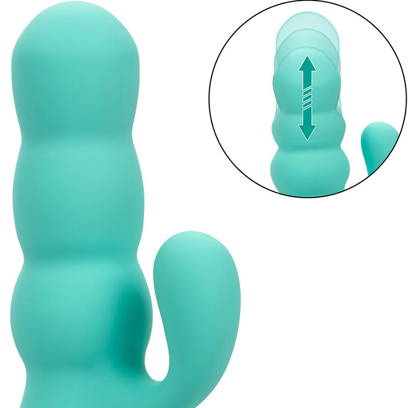 CALEXOTICS - DEL MAR DIVA VIBRATOR RABBIR AQUA GREEN BY CALIFORNIA DREAMING 9 