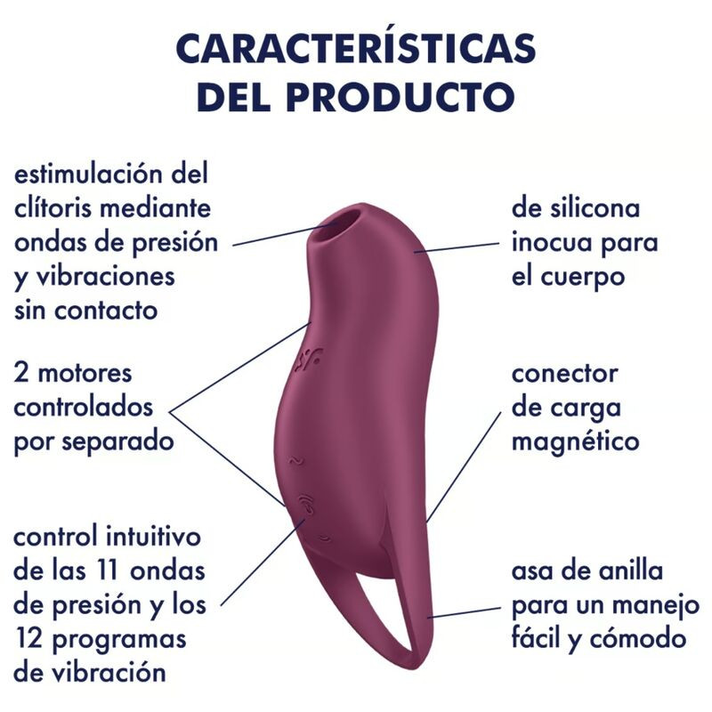 SATISFYER - POCKET PRO 1 KLITORIS-STIMULATOR GRANAT 3 