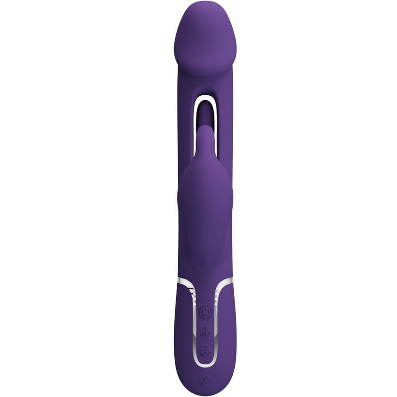 PRETTY LOVE - KAMPAS RABBIT 3 IN 1 MULTIFUNCTION VIBRATOR WITH TONGUE VIOLET 2 