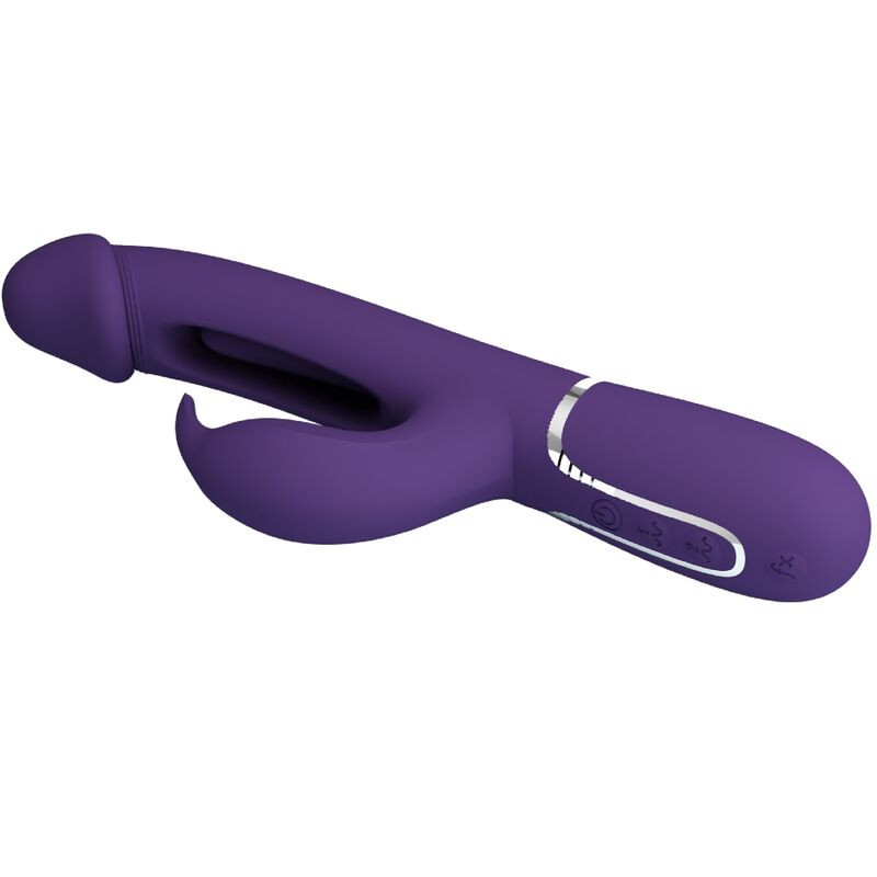 PRETTY LOVE - KAMPAS RABBIT 3 IN 1 MULTIFUNCTION VIBRATOR WITH TONGUE VIOLET 3 