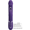 PRETTY LOVE - VIBRATORE MULTIFUNZIONE KAMPAS RABBIT 3 IN 1 CON LINGUA VIOLA 6 