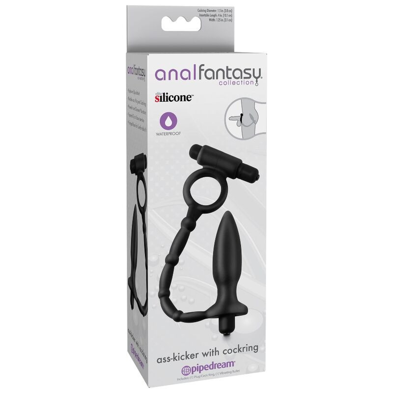 ANAL FANTASY - MINI STIMULATEUR ANAL AVEC ANNEAU ET BALLE VIBRANTE 2 