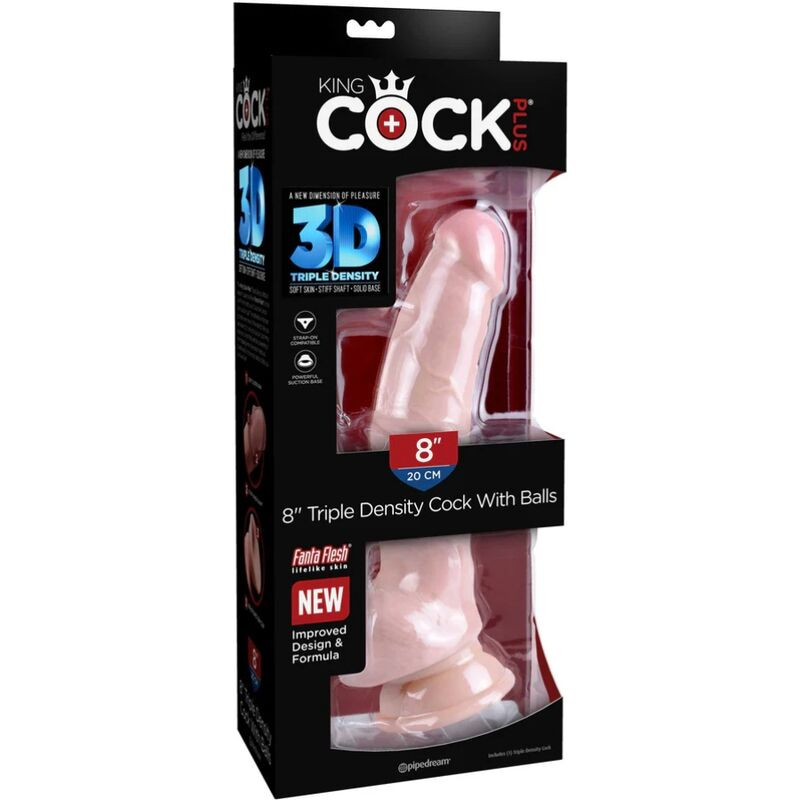 KING COCK - TRIPLE DENSITY DILDO 18.4 CM 7 