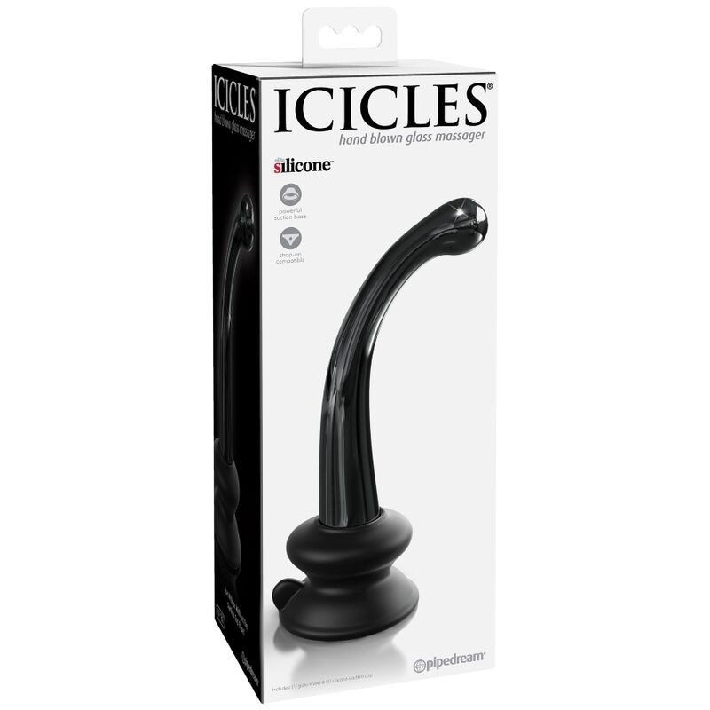 ICICLES - N. 87 GLASS DILDO WITH SUCTION CUP 1 