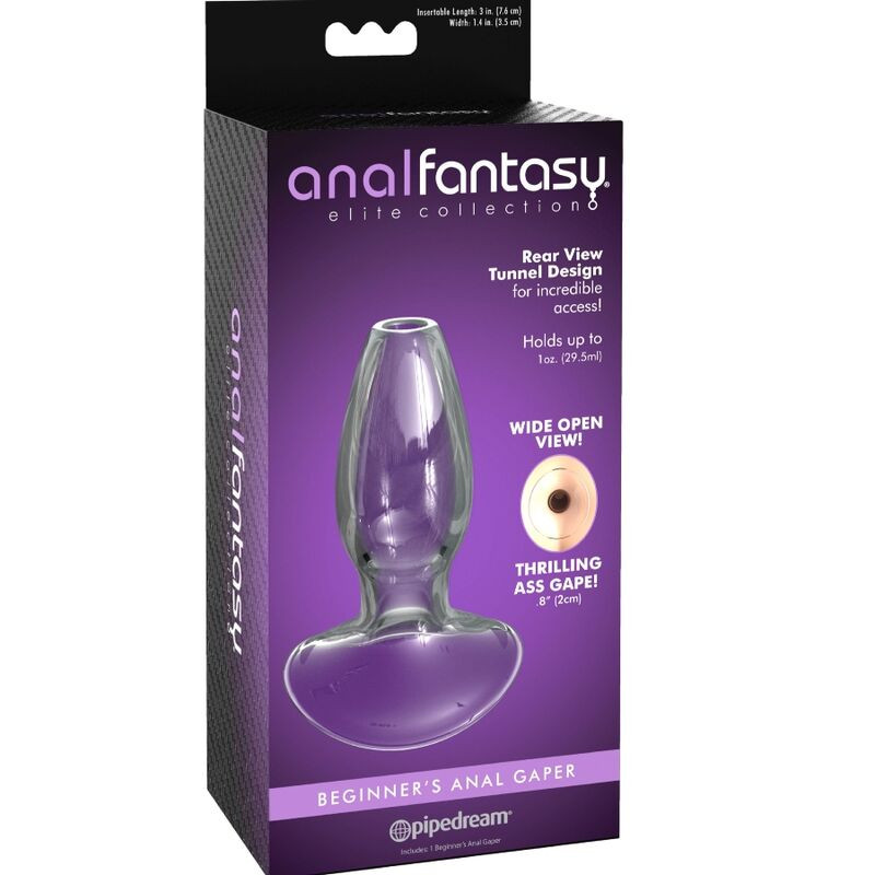 ANAL FANTASY ELITE COLLECTION - DILATATEUR ANAL GAPER POUR DÉBUTANTS CRISTAL TAILLE S 3 