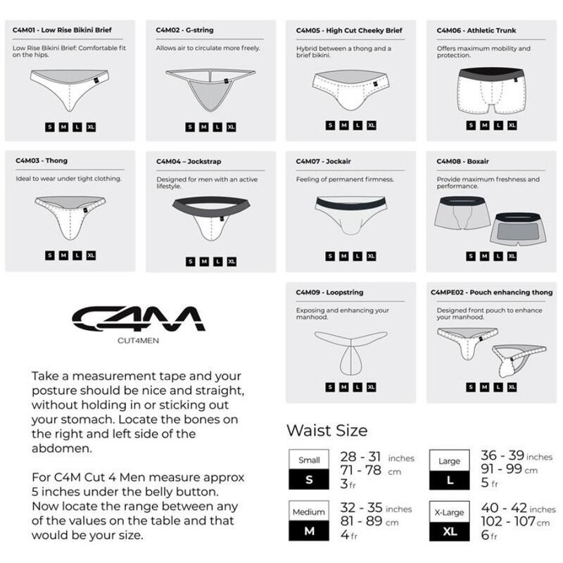 CUT4MEN - LOW RISE BRIEF - SKIN L 4 