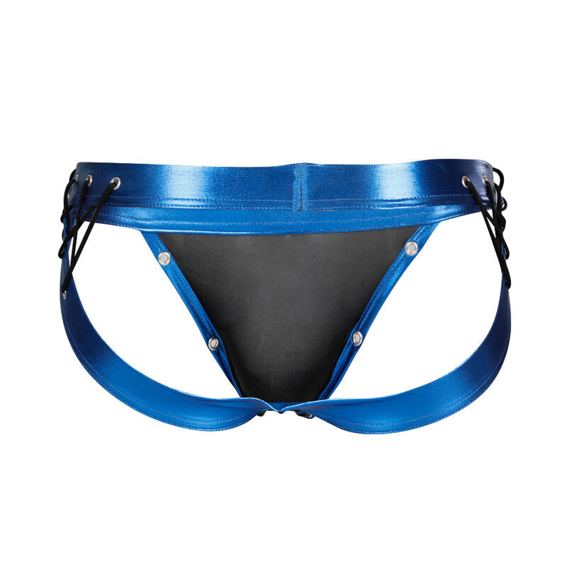 CUT4MEN - JOCKSTRAP DESIRE IN PELLE BLU XL 3 