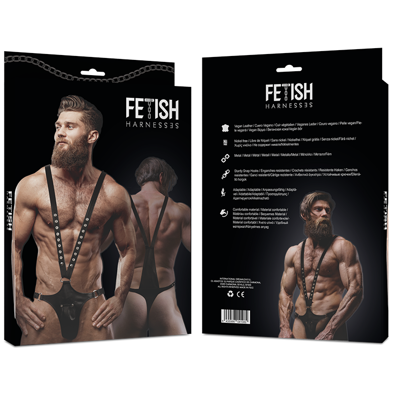 FETISH SUBMISSIVE ATTITUDE - IMBRAGATURA IN ECOPELLE A FORMA DI V DA UOMO 5 