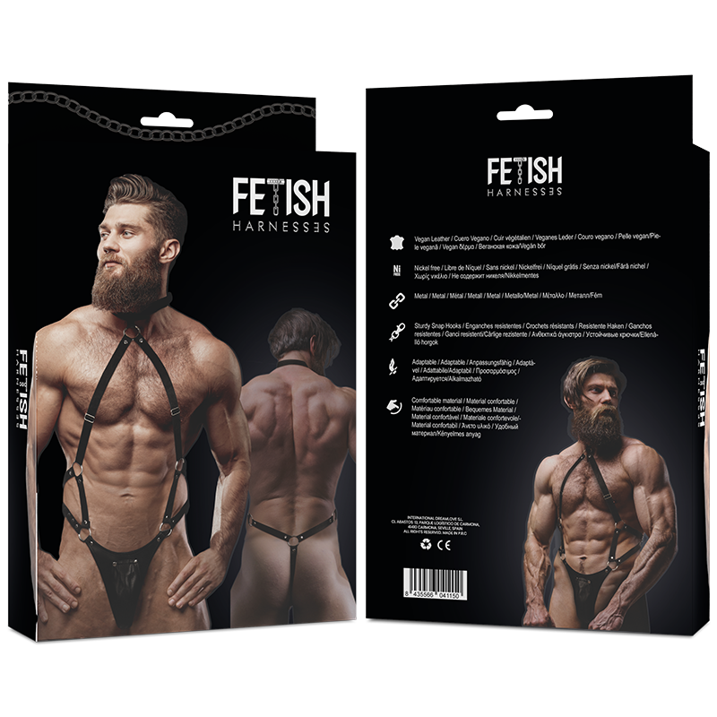 FETISH SUBMISSIVE ATTITUDE - IMBRACATURA JOCK STRAP DA UOMO IN ECOPELLE 5 