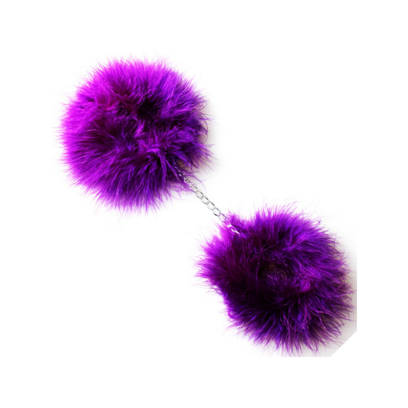 SECRETPLAY - PURPLE MARABOU HANDCUFFS 3 