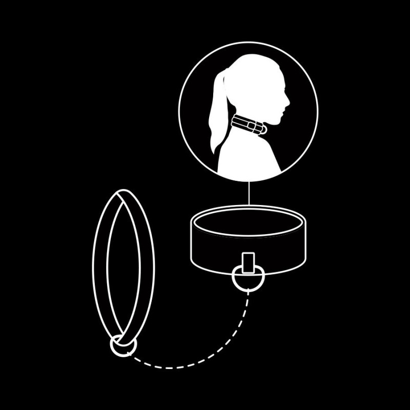 FETISH SUBMISSIVE - COLLANA A CATENA CON FODERA IN NOPRENE 10 