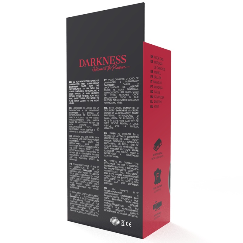 DARKNESS - KNEBEL MIT SCHWARZEM HAKEN 4 