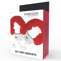 DARKNESS - RED LINED METAL HANDCUFFS 2 