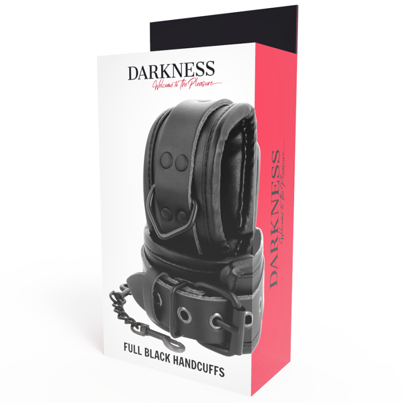 DARKNESS - MENOTTES RÉGLABLES EN CUIR NOIR 5 