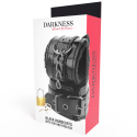 DARKNESS - MENOTTES AJUSTABLES EN CUIR NOIR AVEC CADENAS 5 