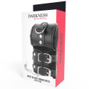 DARKNESS - MANETTE NERE REGOLABILI IN PELLE CON FODERA 5 