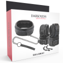 DARKNESS - MENOTTES ET COLLIER EN CUIR NOIR 9 