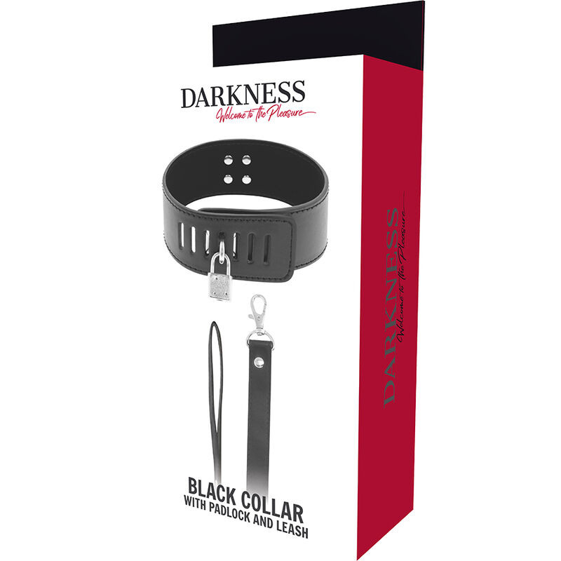 DARKNESS - BDSM-HALSBAND MIT SCHWARZEM SCHLOSS 4 