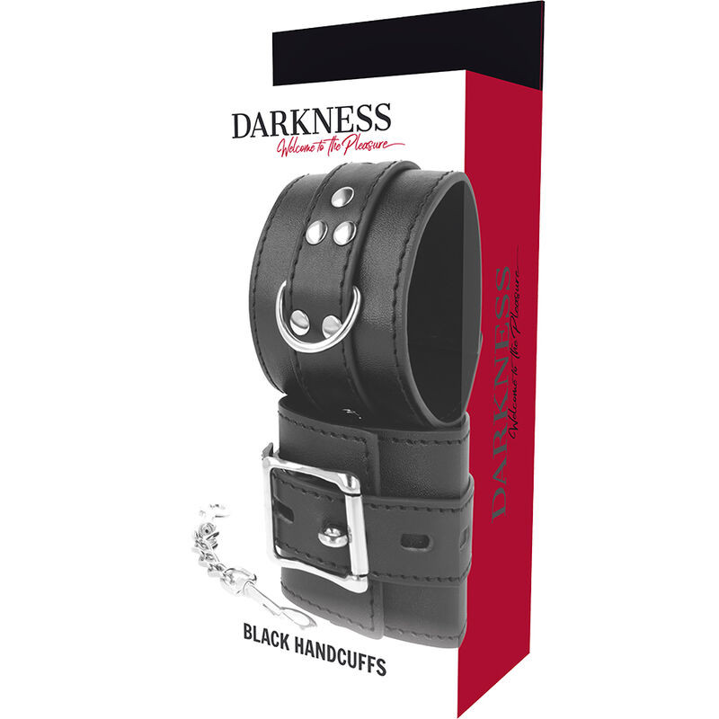 DARKNESS - MENOTTES EN CUIR NOIR 4 