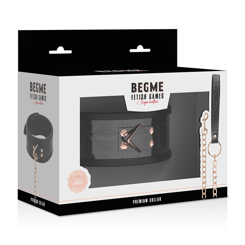 BEGME - BLACK EDITION PREMIUM COLLARE IN PELLE VEGANA 6 