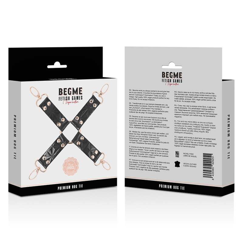 BEGME - BLACK EDITION VEGAN LEATHER HOG TIE 4 