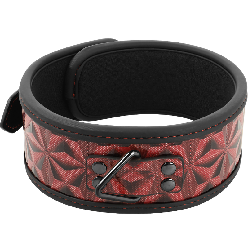 BEGME - RED EDITION PREMIUM VEGANES LEDERHALSBAND MIT NEOPRENFUTTER 2 