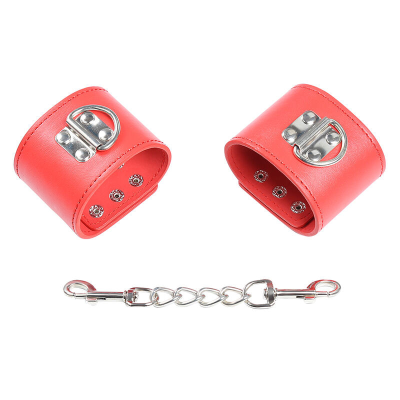 OHMAMA FETISH - RED HANDCUFFS WITH SNAP CLOSURE 7 