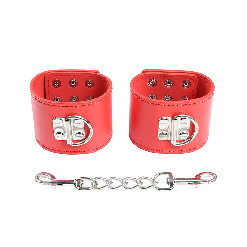 OHMAMA FETISH - RED HANDCUFFS WITH SNAP CLOSURE 8 