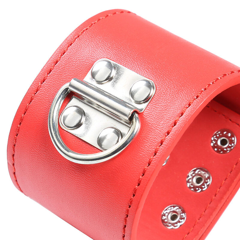 OHMAMA FETISH - RED HANDCUFFS WITH SNAP CLOSURE 10 