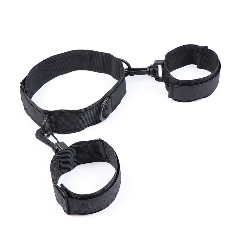 OHMAMA FETISH - NYLON HANDCUFFS AND COLLAR 14 